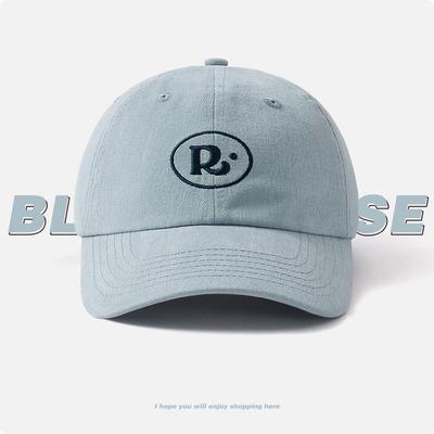 Yuyu_ vielseitige lässige Entenschnabel-Baseballkappe für Paare Frühling und Sommer kleines Gesicht Nische R-Buchstabenstickerei