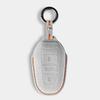 For Peugeot 2008 308 408 508 2008 3008 4008 5008 Car Key Case Full Cover Fob Alcantara keychain 3 Buttons Keybag Protecor Shell