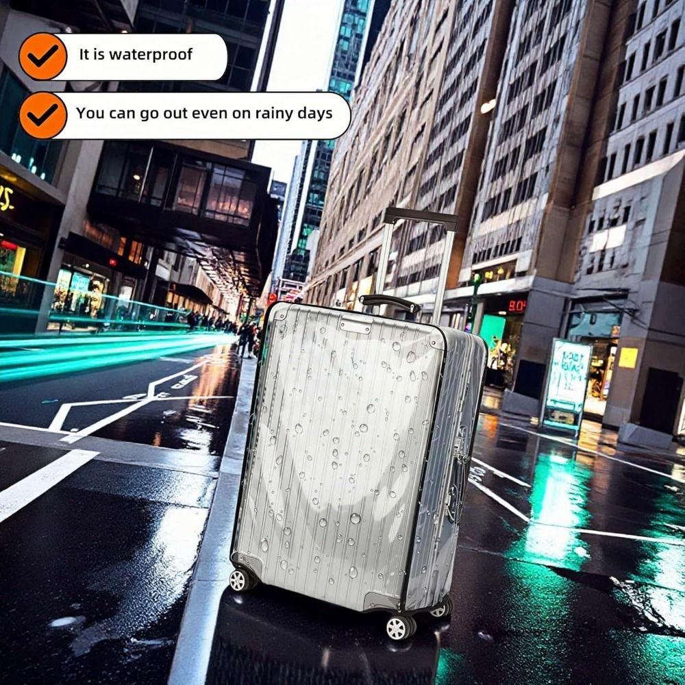 Durable Full Transparent Luggage Protector Cover Dustproof Waterproof Suitcase Cover Protector PVC Travel Accessories