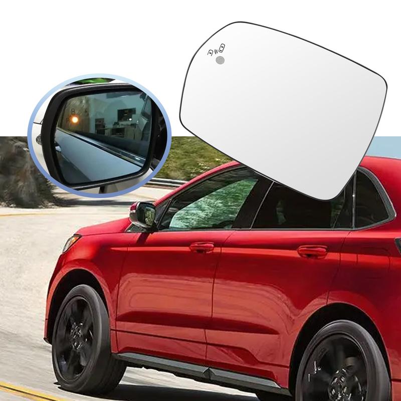 Heated Side Mirror Glass Door Wing Rearview Mirror with Blind Spot Light for Ford Edge 2015 2016 2017 2018 - US Version