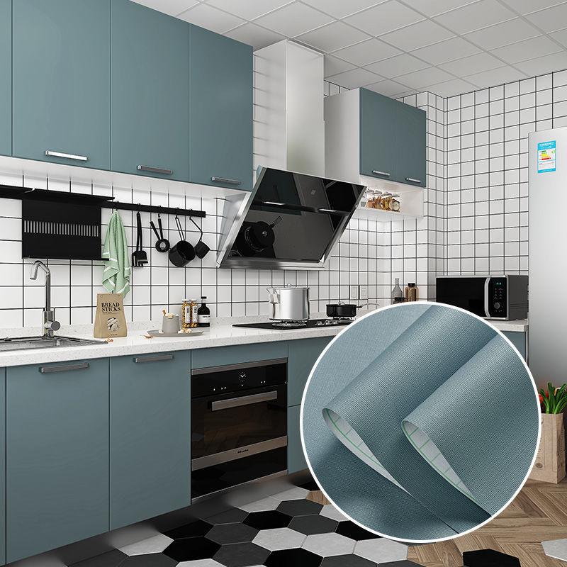Shiny Black DIY Self Adhesive Kitchen Cabinets Wallpaper Waterproof Wall Stickers Vinyl Contact Paper Renovation Home Decor Film
