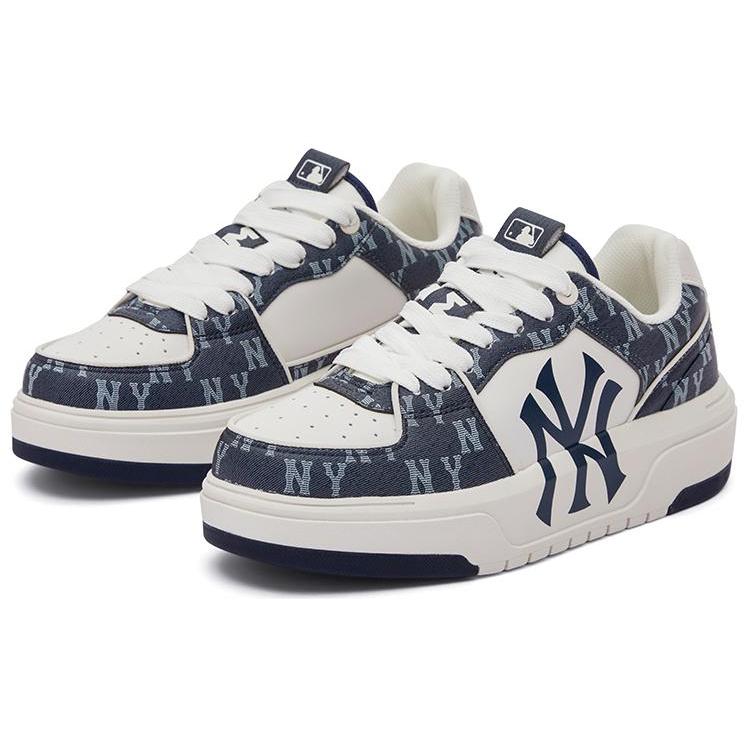 New MLB Chunky Liner 24SS Slip Resistant Low Top Skateboard Shoes Unisex Marine Blue 3ASXCLD4N-50NYS