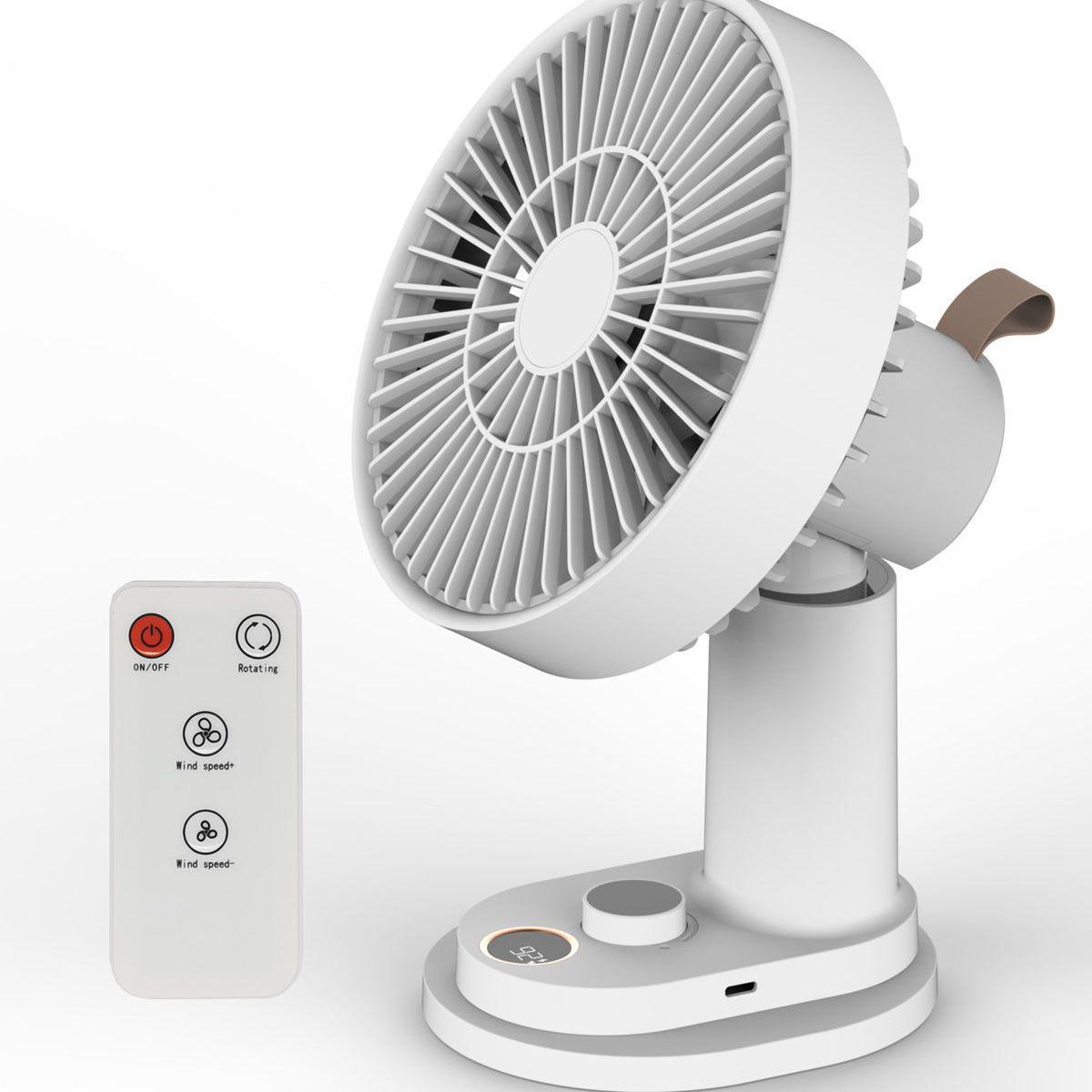

Portable USB Rechargeable Desktop Fan with Remote Control - Quiet, Smart Design for Home, Office, Bedroom, or Student Use Default