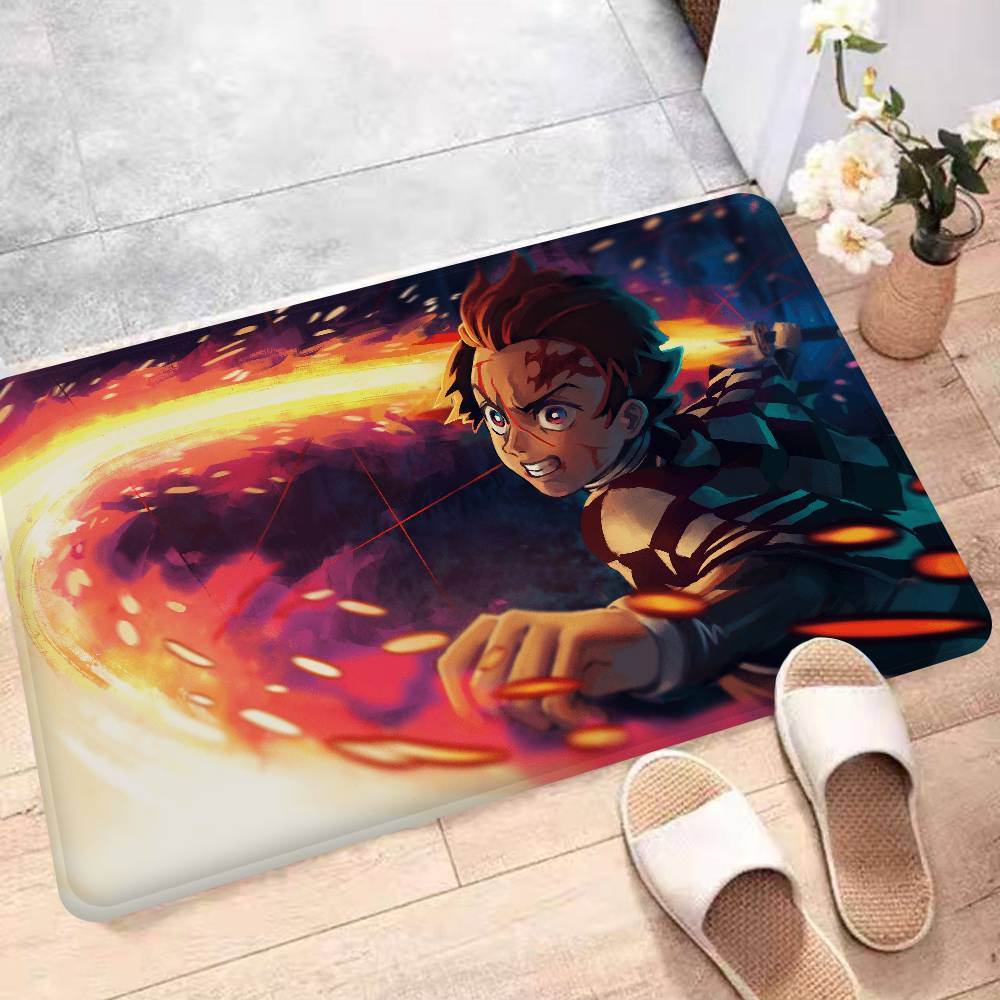 Japanische Dämonenjäger Fußmatte Waschbar Rutschfest Wohnzimmer Sofa Stühle Bereichsmatte Küche Bettseite Bereichsteppiche