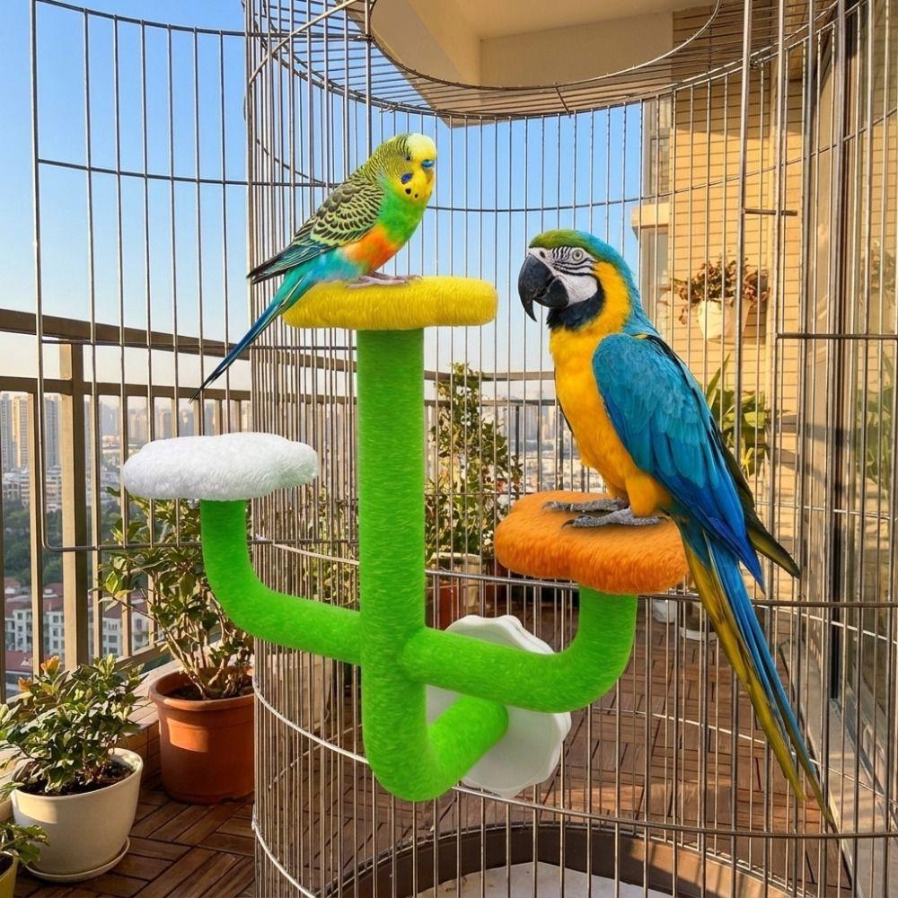 Wear Resistant Bird Cage Platform Space Saving Parrot Training Platform for Small Birds
