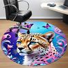 1pc Leopard Print Chair Carpet for Office, Non-slip, Soft and Durable Leisure Rug, Perfect for Office, Living Room yy251103142