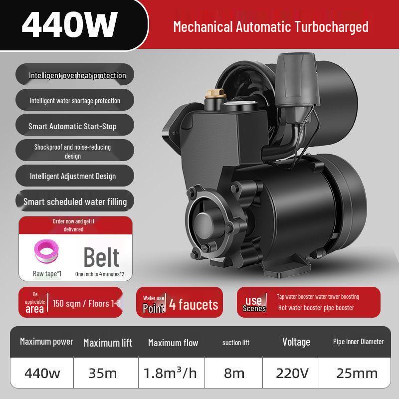 Intelligent Whole House Automatic Water Booster Pump for Bathrooms & Solar Showers