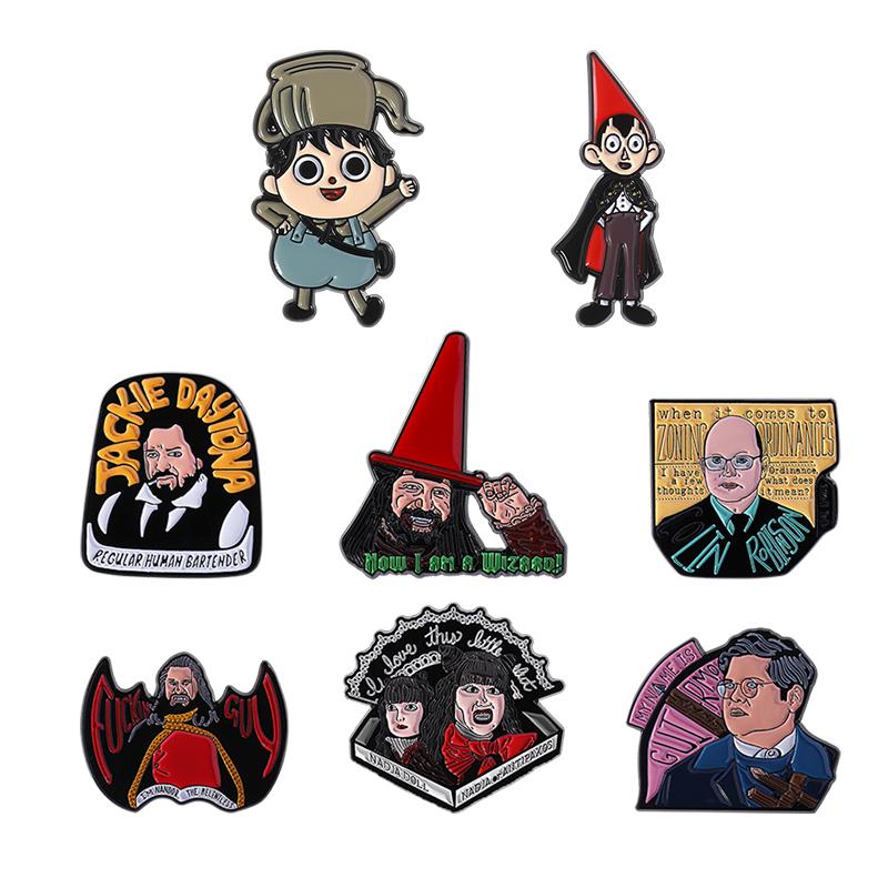 4-19pcs/set Cartoon Anime Characters Enamel Pins Custom Cute Little Monk Brooches Lapel Badges Funny Jewelry Gift for Friends