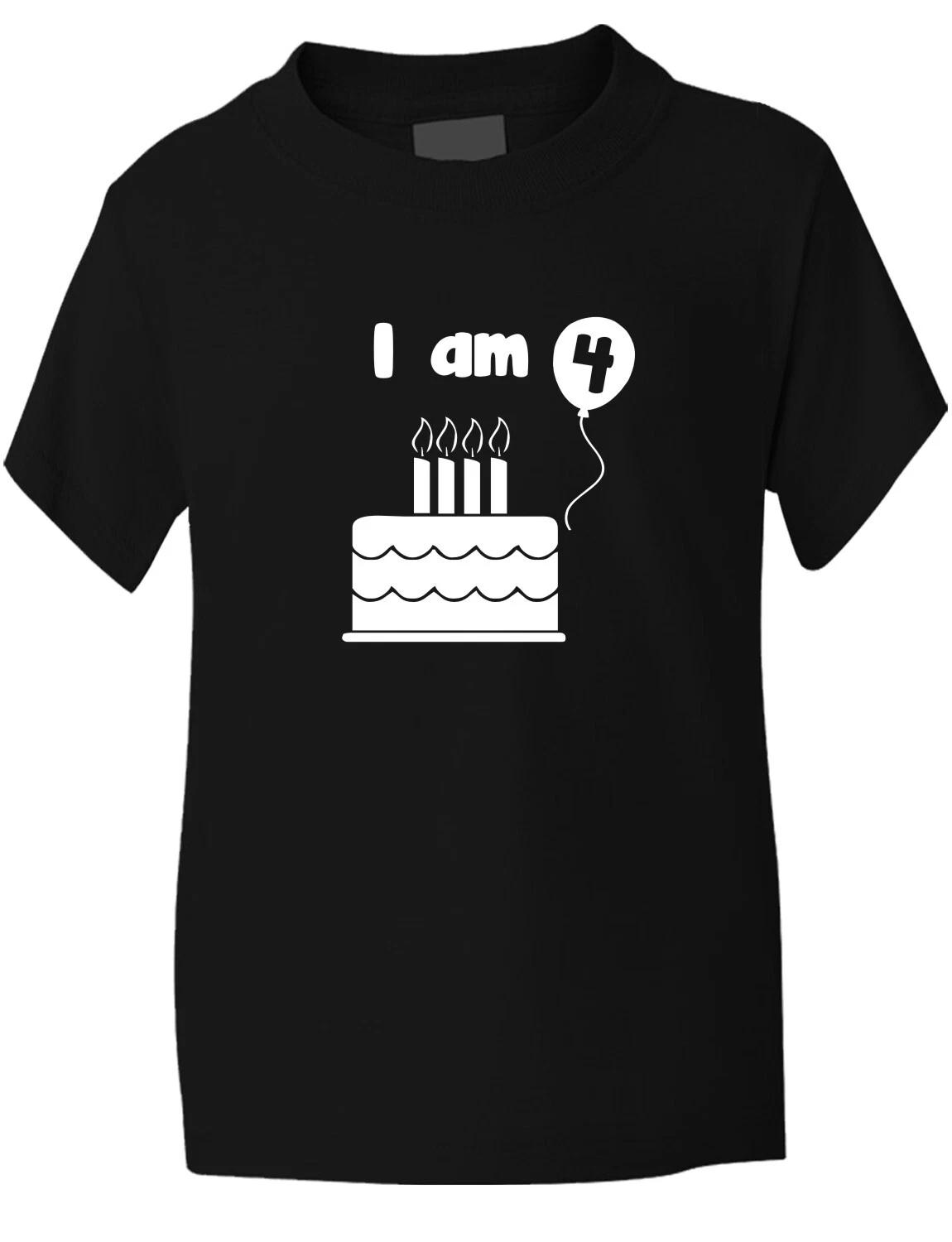 

Birthday Kids Ages I Am 4 Four T Shirt Gift Present Size S-XXL M