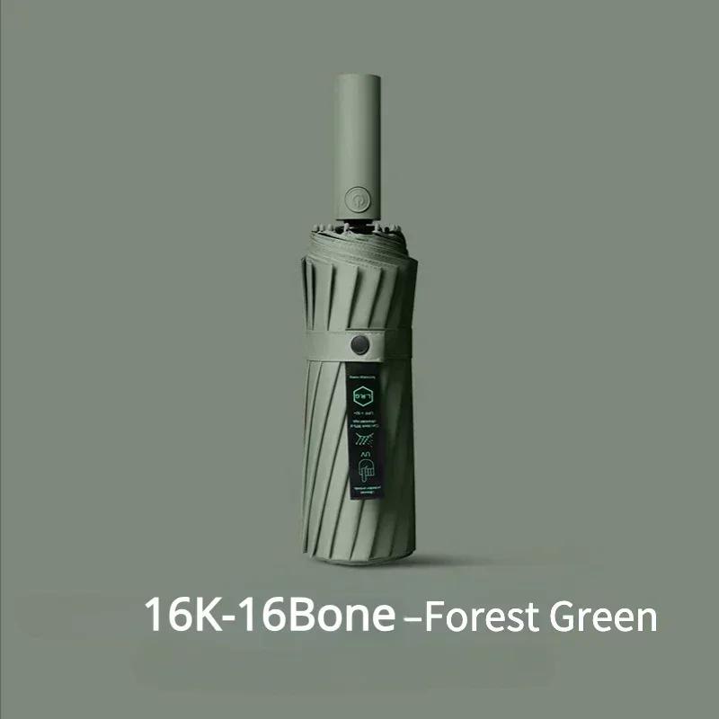 

Ветрозащитный Прочный Мужской Зонт с 3 Сложениями, Автоматический Большой с 48 Усиленными Спицами, Защита от Солнца и УФ-лучей, Ветроустойчивый Зонт Мужской