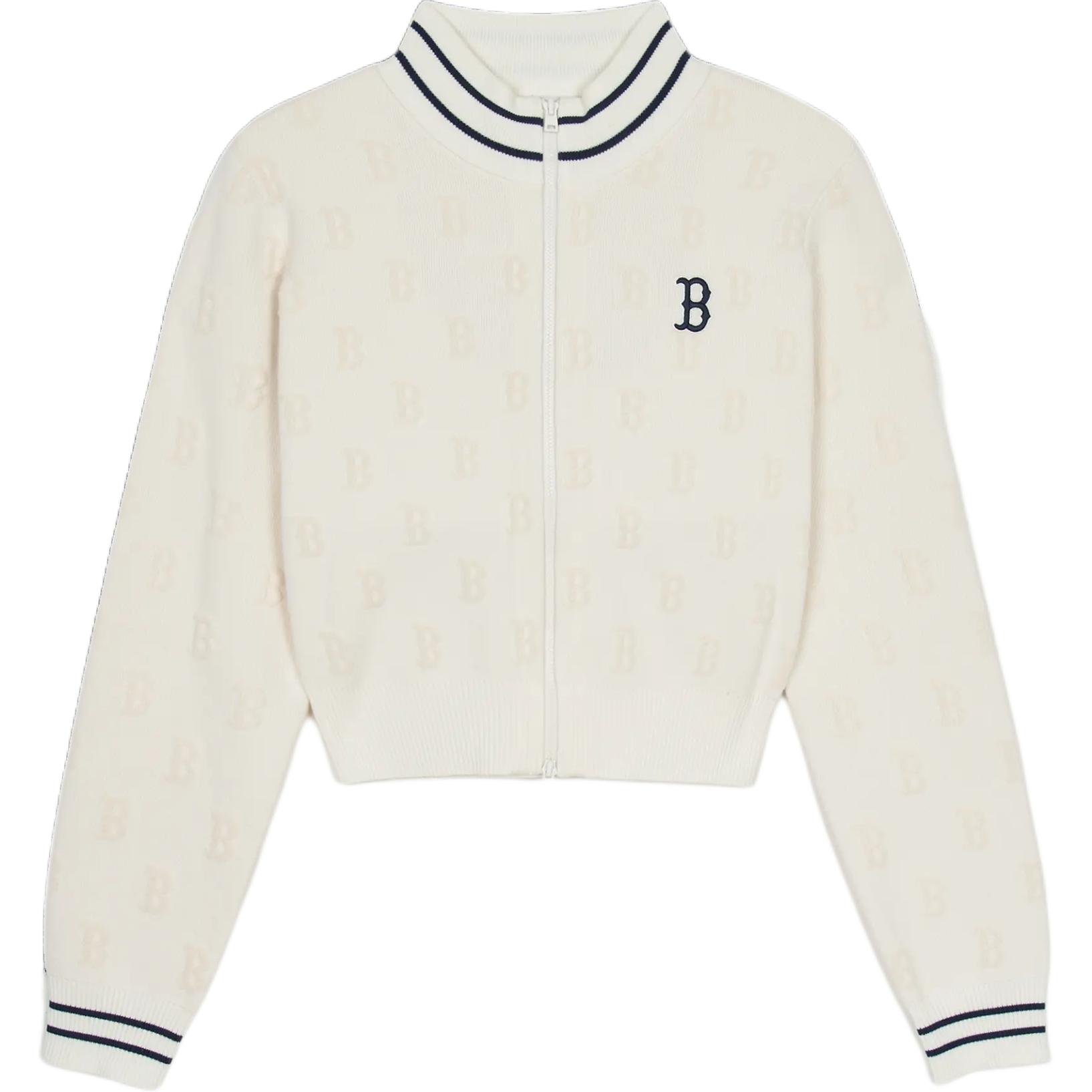 

New MLB Boston Red Sox Velvet feel Coat Women s Cream White 3FKCM0344-43CRS XS