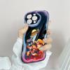 Kreslený vzor krémová textura pouzdro vlnitý okraj měkký silikonový kryt pouzdro na telefon pro iPhone Samsung Huawei Honor Xiaomi Redmi OPPO Realme Vivo Infinix