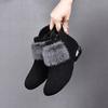 Shoes Women Winter Warm Women's Boots Low Heel Non Slip Commuter Office  Shoes Fashion Zipper Short Boot