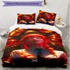 3pcs Duvet Cover Set (1*Duvet Cover + 2*Pillowcase, Without Core), Makima Chainsaw Man Print Soft All‑Season Bedding Set, Home Bedroom Decor Gift