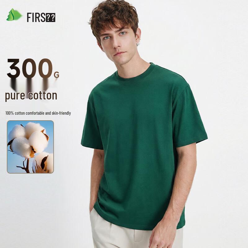Shanshan Men s Heavyweight 100% Cotton Round Neck T-shirt 2XL