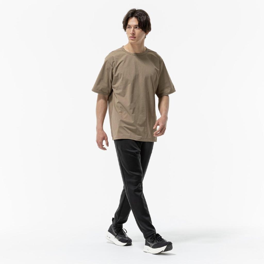 Soft Dry Training Size 32MAC557 Men's T-Shirt (Wide Silhouette), Moisture-Wicking, Quick-Drying, Camel, M,