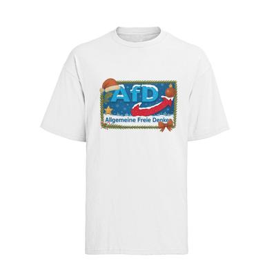 Weihnachten AFD Allgemeine Freidenker Weihnachten Damen T-Shirt Übergroß Baumwolle