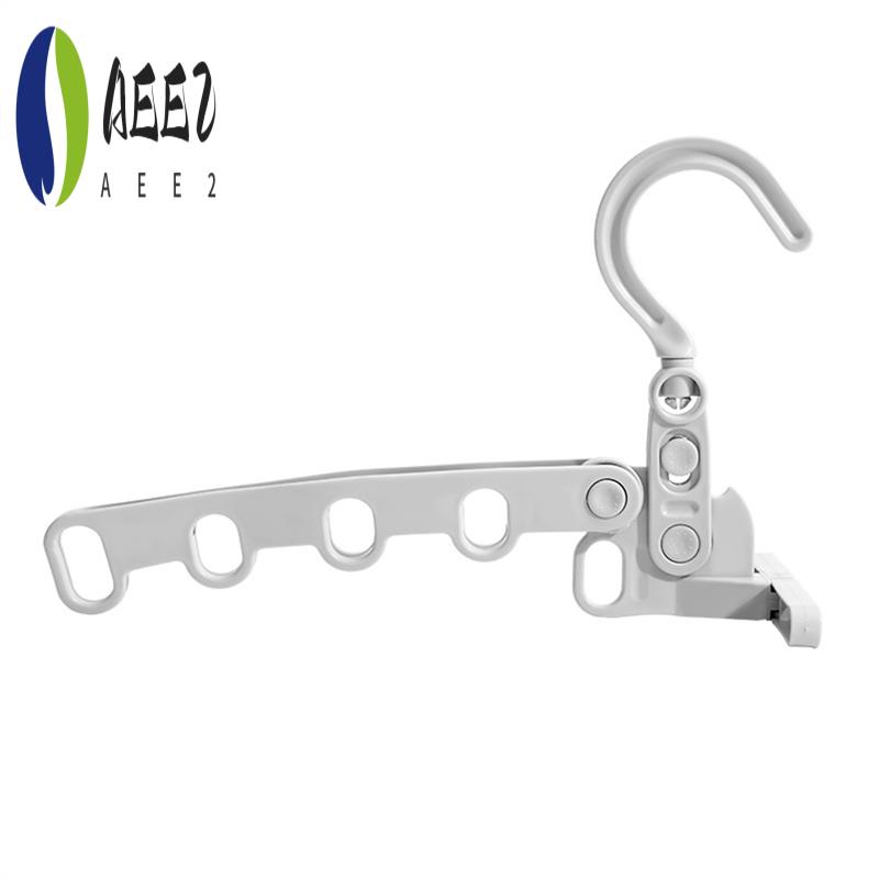 AEE2-Portable Foldable Travel Clothes Hanger Folding Clothes Drying Rack Travel Clothes Hanger Hanging Rack With Holes