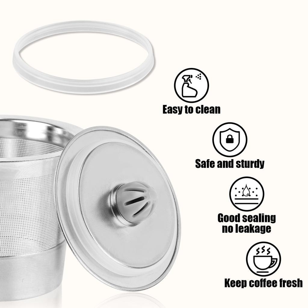 Set of 20 Coffee Filter Cone Sealing Gaskets Compatible with Standard Drip Coffee Makers Replacement Silicone Rings for Brewing Equipment