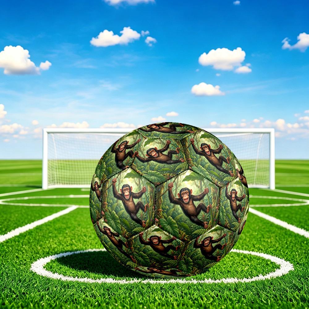 1pc Chimpanzee Jungle Durable Size 5 Soccer Ball Professional Match Training Football Indoor &Outdoor Sports Ball p60198