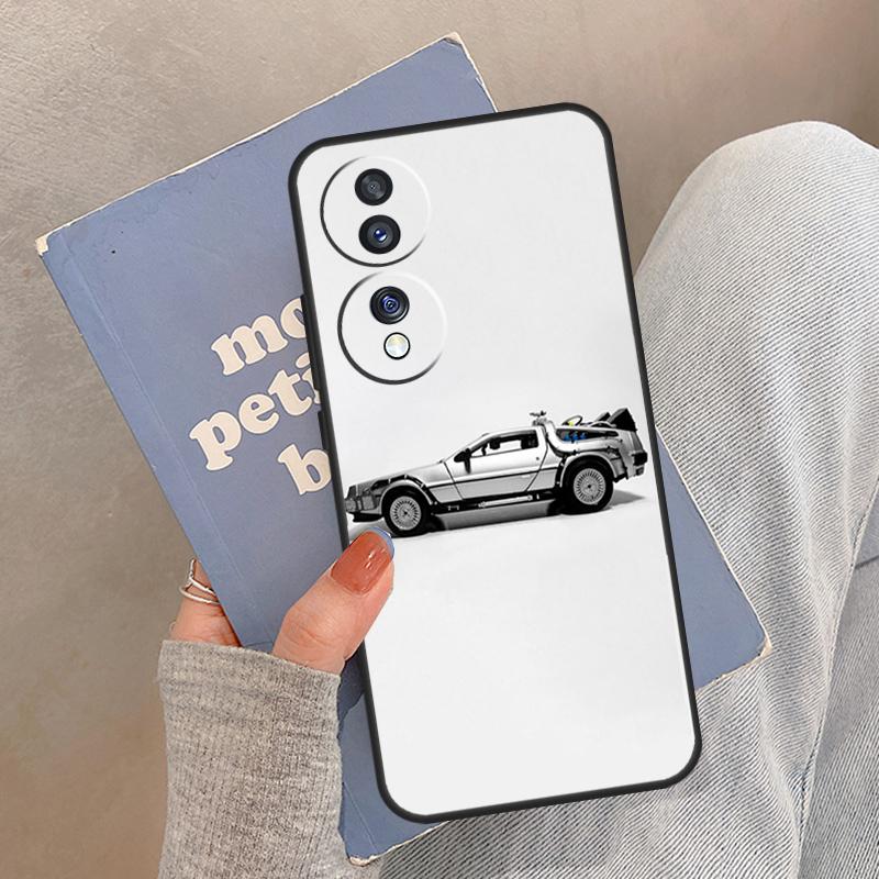 Back To the Future DeLorean Case For Honor Magic 5 6 7 8 Pro Cover For Honor 200 400 Lite 50 70 90 X8a X8b X9a X9b X9c