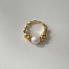 ELYONA ELA 27 Twist Pearl Ring (One Size) Index Ring
