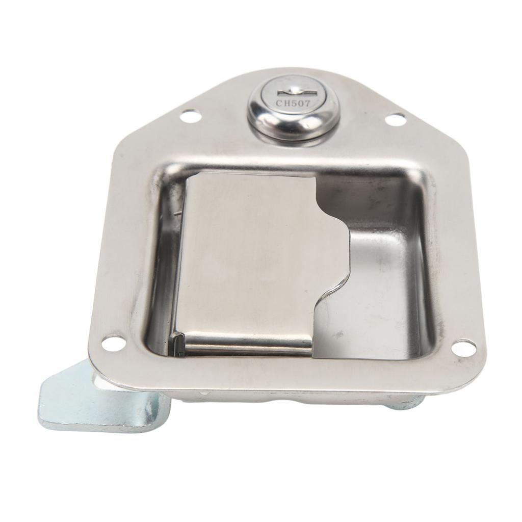 Stainless Steel Toolbox Lock Polished Finish Rust Proof Paddle Door Latch Handle for RV Trailer Truck