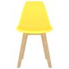 VidaXL Chaises de salle à manger 6 pcs Jaune Plastique