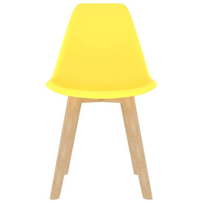 VidaXL Chaises de salle à manger 6 pcs Jaune Plastique
