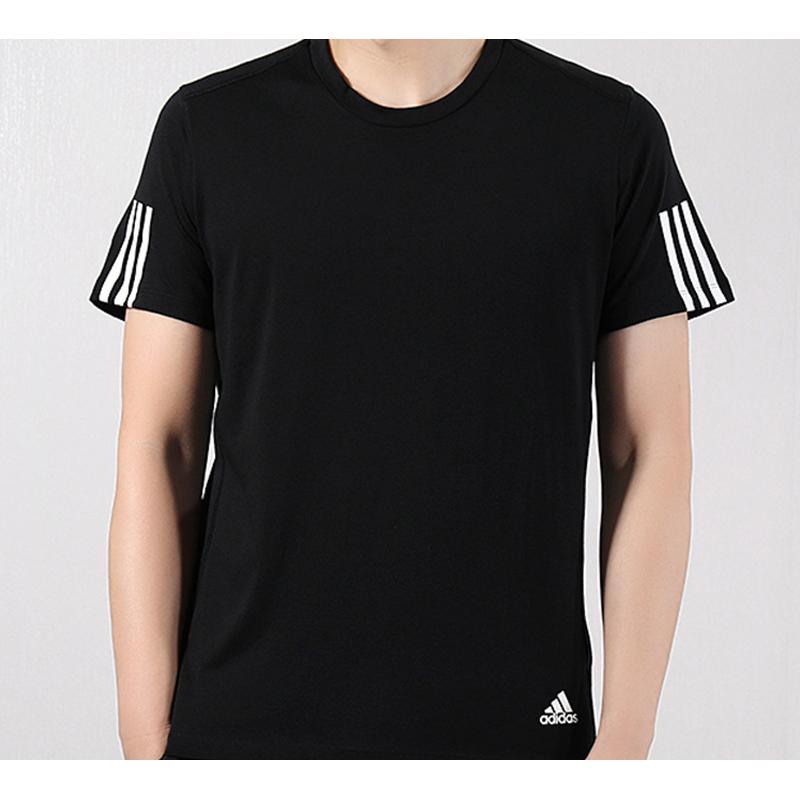 adidas T Shirts Men's Black Crew Neck Moderate Straight Fit DZ2487