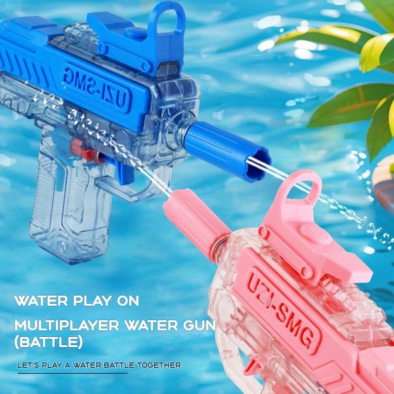 Uzis Automatic Reload Water Gun, Continuous Fire Water Gun for Kids, Boys and Girls Beach Play Toy, Fun Outdoor Water Game