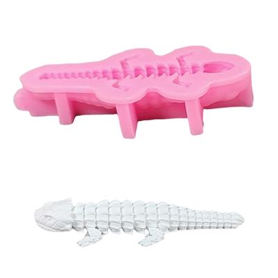 3D Echsen-Silikonformen für Kerzen, Seife, Schokolade, Süßigkeiten, Gipsdekoration, Hitzebeständige Epoxidharzformen