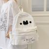 Korean Simple and Cute Sweet Polka Dot Backpack Women's High-value Campus Party Class Schoolbag Lightweight Versatile Backpack
