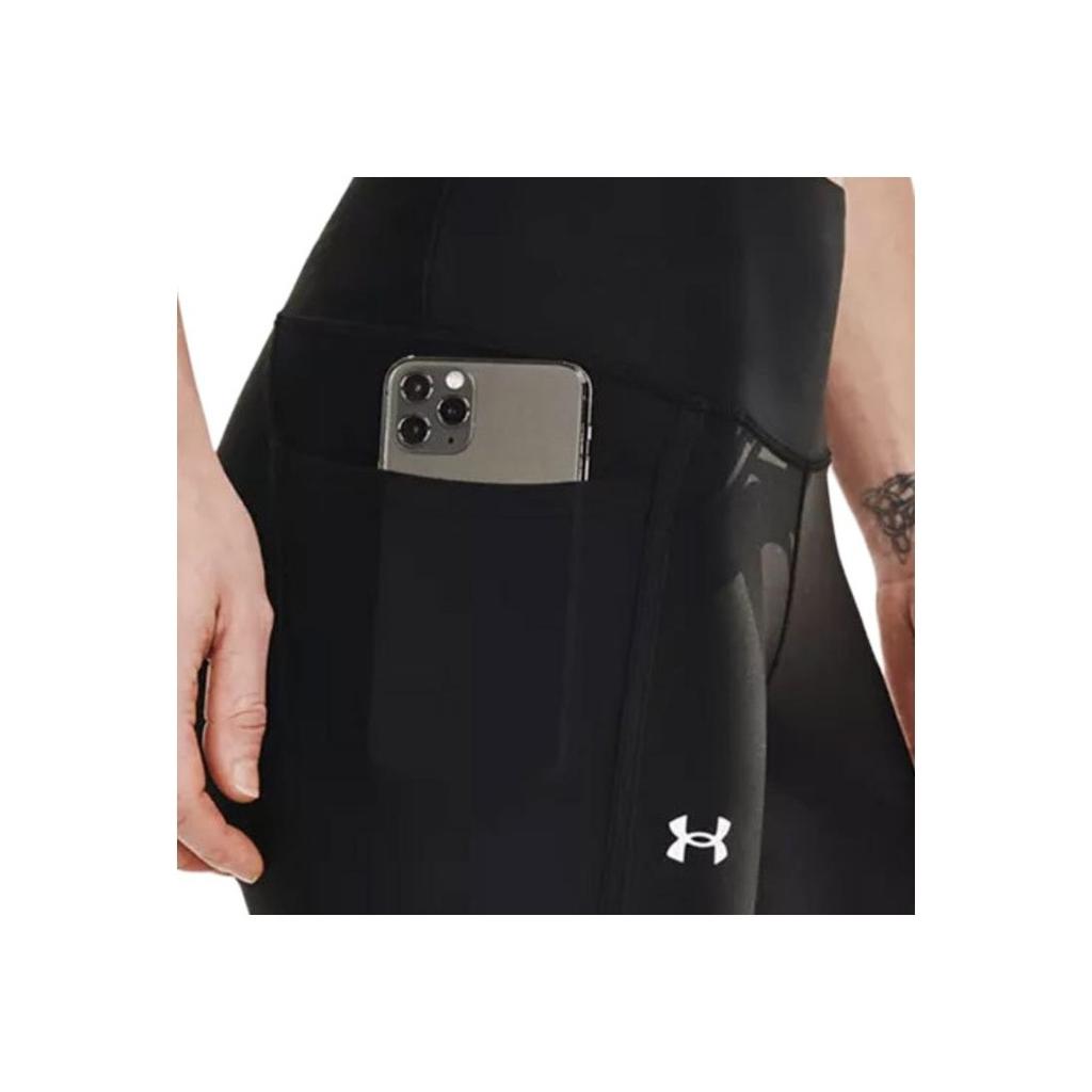 Under Armour HeatGear Armour Embossed Panel Compression Capri Women Bottoms Black 1365350-001