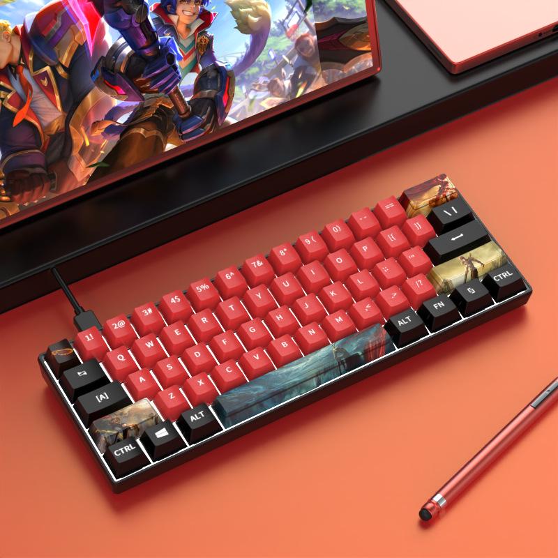 61-Key Mechanical Mini Keyboard for Gaming & Office - Blue, Black, Brown, Red Switches