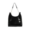 Large Capacity Soft Leather Bag Women's New Fashion Chain Shoulder Armpit Bag Solid Color Casual Commuter Tote Bag