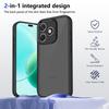 KEYSION Matte Translucent Black Phone Case for HONOR 600 Lite 5G Soft Silicone+PC Anti-slip Shockproof Back Cover for Honor X8d