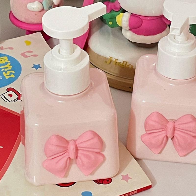 200Ml Bow Soap Dispenser Refillable Shower Bottle Plastic Press Pump Lotion Bottle For Liquid Hand Sanitizer Shampoo Bathroom