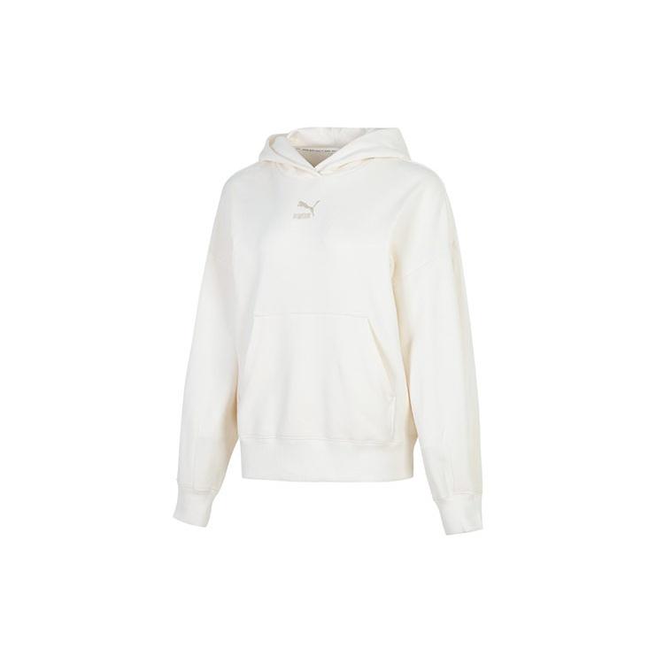 (WMNS) PUMA Classic Oversized Hoodie TR White Grey Women s 673576-99 XL