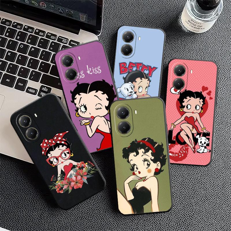 B-Bettys B-Boops Girl Soft Phone Case for Xiaomi Poco X5 X6 X7 X8 Pro Max X3 F7 F8 Ultra M8 M7 M6 M5 Redmi 15 15C 14C 13C 12C X4