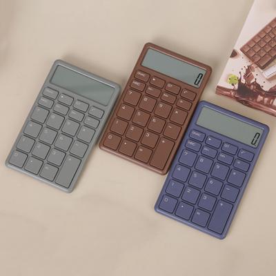Electronic Calculator LCD Screen Mute Operation 12 Digits Solar Battery Basic Office