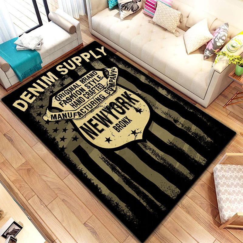 Vintage prydnadsskallar Rosmönster matta för mattor i vardagsrummet Camping Stranger Things Picknickmatta Anti-halk E-sportmatta