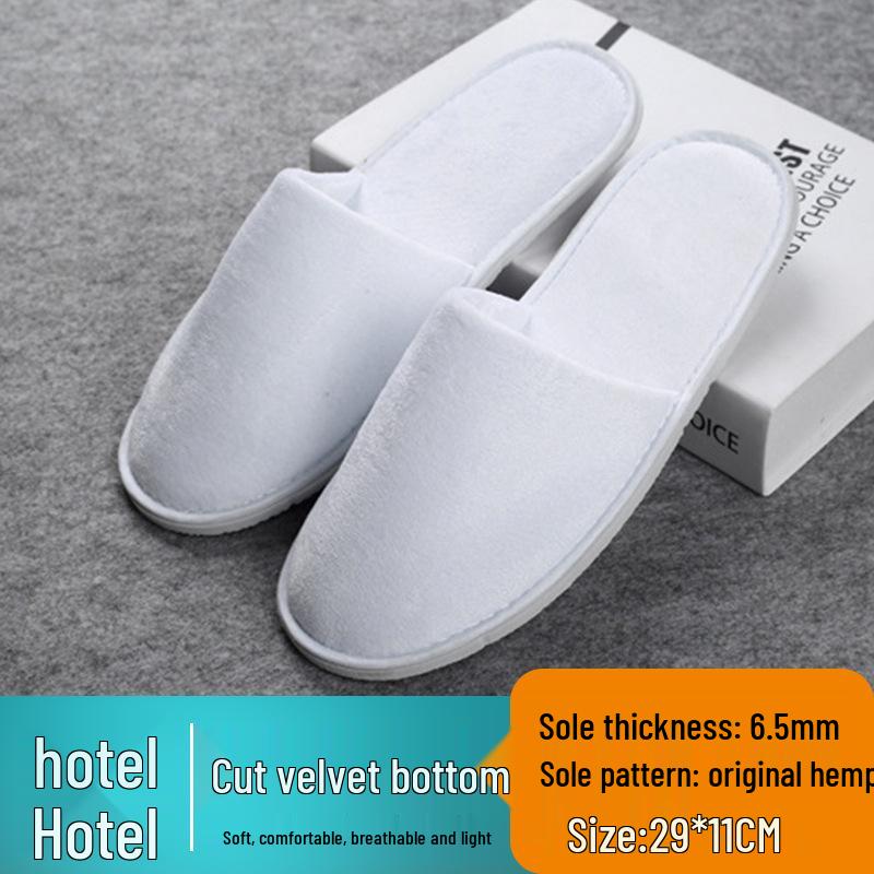 Non-Woven Thickened Disposable Slippers for Hotels, Homestays, Travel, and Hospitality