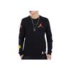 Jordan Arm Buntes Logo Langarm-T-Shirt Herren Tops Schwarz AT8939-010