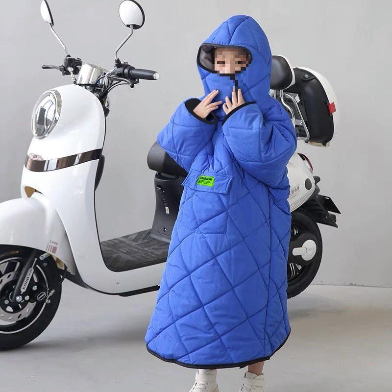 Winddichte Winter Fleece-Gevoerde Motorfiets Achterzittinghoes voor Kinderen