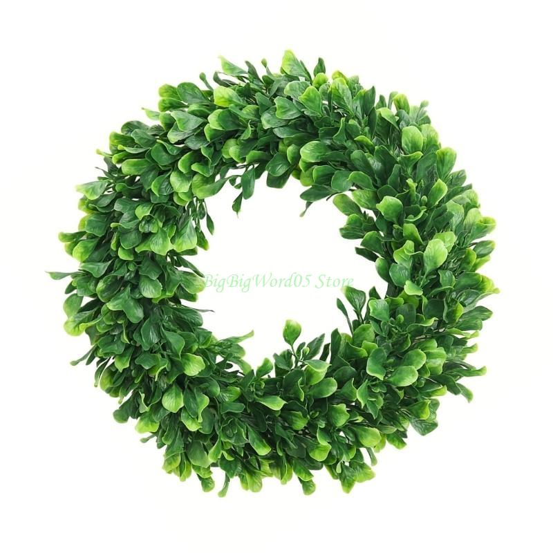 24TE Spring Wreath for Front Door, Window, Wedding Party, Indoor and Outdoor Decorations, Artificial White Wreath