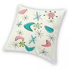 Mid Century Atomic Age Square Pillowcase Polyester Linen Velvet Printed Zip Decor Pillow Case Home Cushion Cover