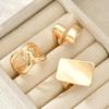 3Pcs/Set Exaggerated Irregular Geometric Rings for Women Men New Personality Gold Silver Color Joint Rings Party Jewelry Gifts