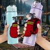 1PC Boxing Glove Art Print 750ml Color Plastic Sports Water Bottle Leakproof Flip Straw Lid Suitable for Sports Office Home Use