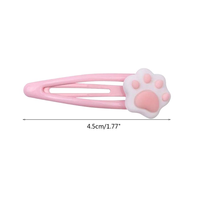 1 Pcs Red Pink Y2K Cartoon Cat Paw Hair Clip Headwear Travel Hairpins Headdress Hairclip